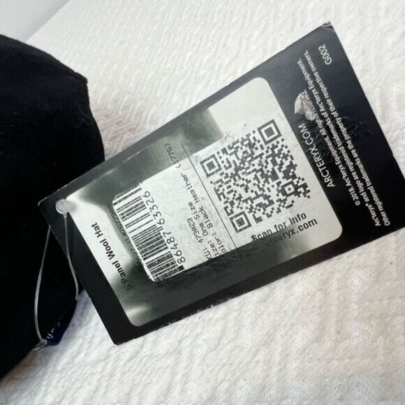 NEW Arc'teryx Wool Calidum 5 Panel Cap Hat Black Heather Logo One Size Unisex - Picture 3 of 11